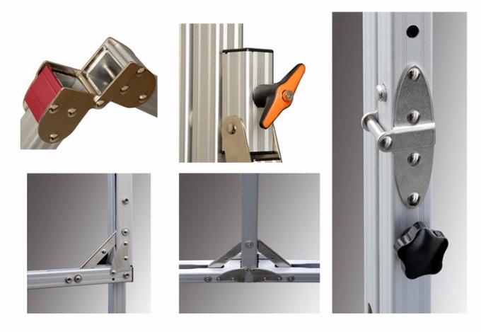 120-calowy projektor z przodu i z tyłu, szybki składany, przenośny ekran projekcyjny z stojącym metalowym materiałem 3D z PVC. 3