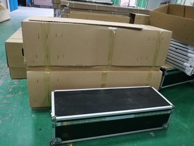 120-calowy projektor z przodu i z tyłu, szybki składany, przenośny ekran projekcyjny z stojącym metalowym materiałem 3D z PVC. 6