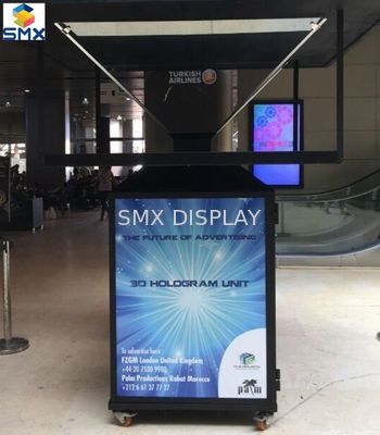 Jakość 4-stronne piramidy holograficzne wyświetlacze 3d Jednostki reklamowe POS Fabryka