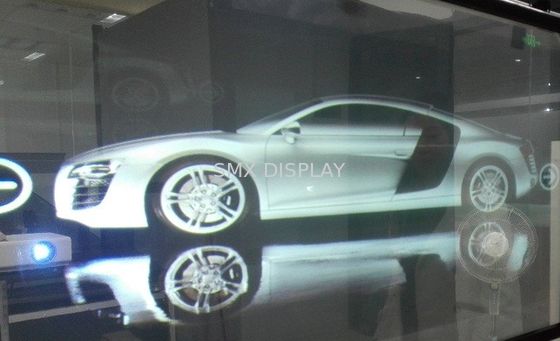 jakość 3D Holographic Rear Projection Film Adhesive Self Glass 170° View Angle Fabryka