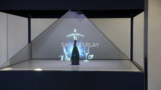 19-calowy, odwrócony holograficzny wyświetlacz piramidy 3D 1280x1024 HDMI z widokiem z 4 stron