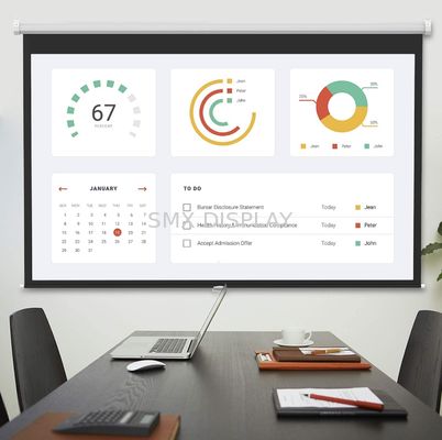 jakość Rozwijany ręczny ekran projektora z automatyczną blokadą 16: 9 120 cali Fabryka