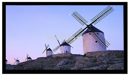 Jakość 92" Fixed projector Screen For Home Cinema , Flexible White / Grey Fabric Fabryka