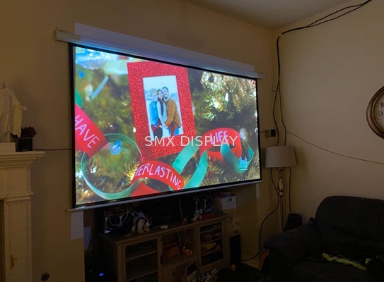 Elektryczny ekran projekcyjny HD z pilotem do kina domowego