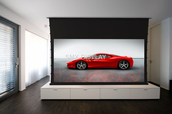 jakość Motorized Tab Tensioned Projector Screen 100" / Home Cinema Screen Fabryka