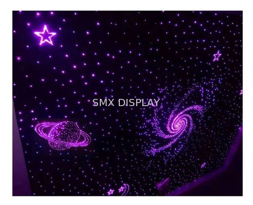 Światłowodowe światło sufitowe PMMA Star 600x1200mm Światło RGB z 7 kolorami