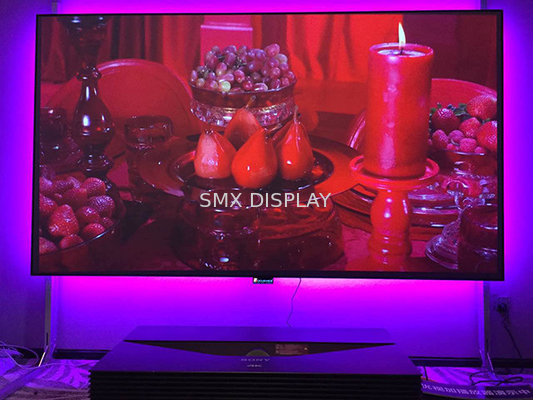 Edgeless Fixed Frame Screen, Fixed Wall Projector Screen HDTV 16/9 Format 0.8 Gain