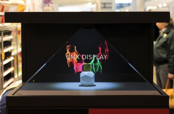 Jakość 270 ° Full HD Virtual 3D Hologram Showcase Pyramid Display Box Reklama gracza Fabryka