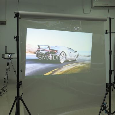 jakość Gray Rear Projection Film / 3D Holo Display With Self Adhesive Layer 100 Thickness Fabryka
