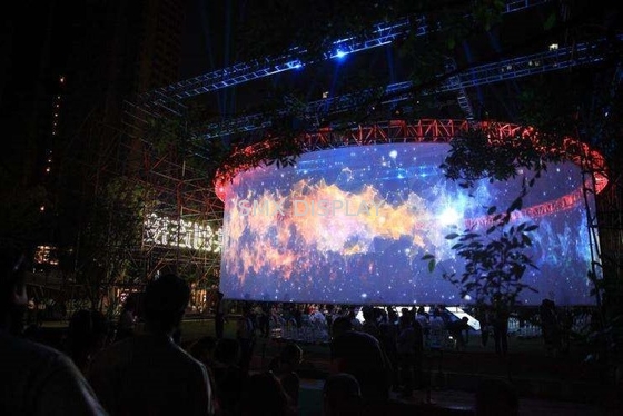 Przezroczysty holograficzny ekran o długości 50 m, wzmocnienie 2,4 do pokazów na żywo
