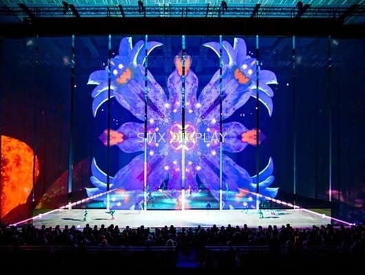 Holograficzny przezroczysty ekran z hologramem z poliamidu do projekcji na żywo