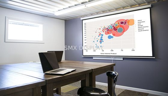 jakość Ręczne ekrany projekcyjne z włókna szklanego 178x178cm Sufit ścienny do sali konferencyjnej Fabryka