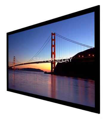 jakość HD Black velvet Wall Mount Fixed Frame Screen For Home, High Contrast Grey Screen Fabryka
