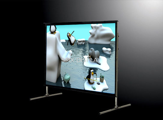 jakość 200 "Przenośny mobilny ekran projektora Szybkie składane ekrany z przednim białym / szarym tyłem Fabryka