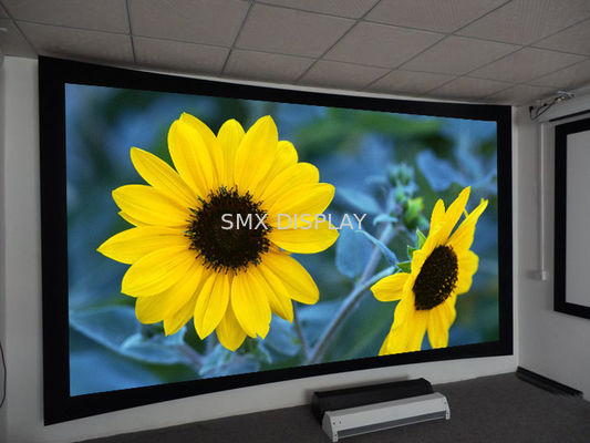 jakość ROHS Kino zakrzywione stały ekran ramowy, ekrany ścienne do projektorów Fabryka