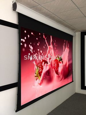 jakość Opuszczany w suficie zakładka z napinanym silnikiem z ekranem Hd Flexible White Fabryka