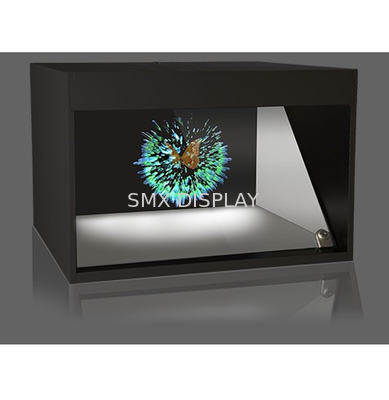 22-calowy hologram 3D prezentuje holograficzną piamidę na wystawę